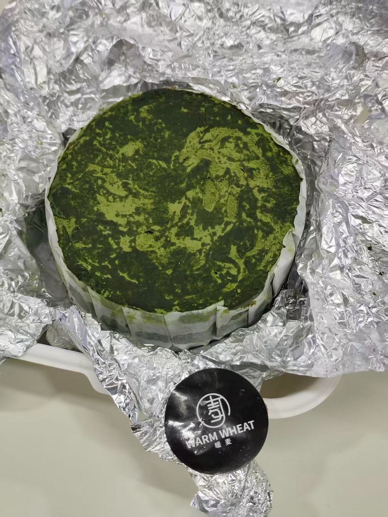 Matcha Basque cheesecake from Warm Wheat Bakery.